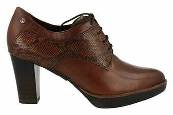 Berca Shoes Tamaris Veterschoen Dames - Cognac aanbieding