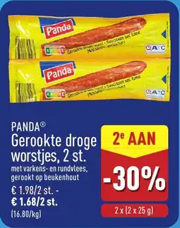 ALDI Panda Gerookte Droge Worstjes aanbieding