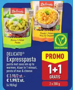 ALDI Delicato Expresspasta aanbieding