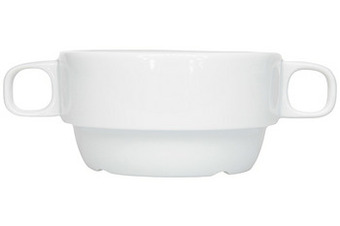 Makro Costa Verde Soeptas met 2 oren Nordika 28 cl wit 6 stuks aanbieding