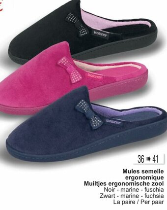 Cora Mules semelle ergonomique Muiltjes ergonomische zool aanbieding