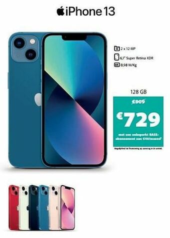 Base Apple iphone 13 128 gb aanbieding