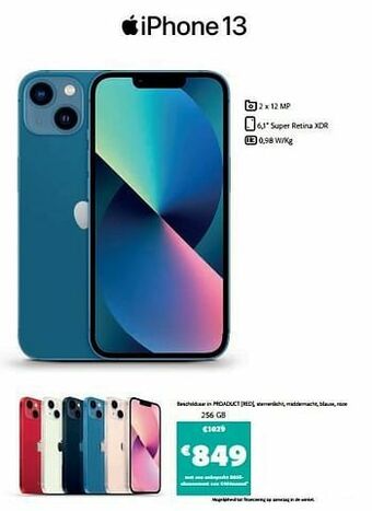 Base Apple iphone 13 256 gb aanbieding