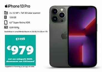 Base Apple iphone 13 pro aanbieding