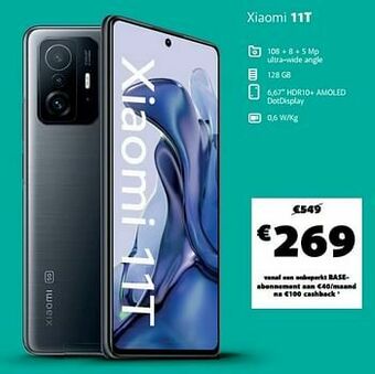 Base Xiaomi 11t aanbieding