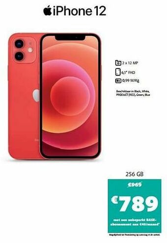 Base Apple iphone 12 256 gb aanbieding