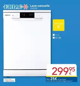 Eldi Lave-vaisselle Friac VW2006 aanbieding