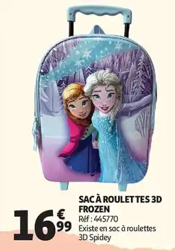 Auchan Sac à roulettes 3d frozen aanbieding