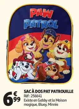 Auchan Sac à dos pat patrouille aanbieding