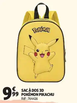 Auchan Sac à dos 3d pokemon pikachu aanbieding