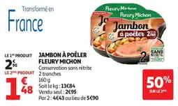 Auchan Jambon à poêler fleury michon aanbieding