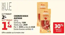 Auchan Chorizo doux Auchan aanbieding