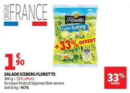 Auchan Salade iceberg florette aanbieding