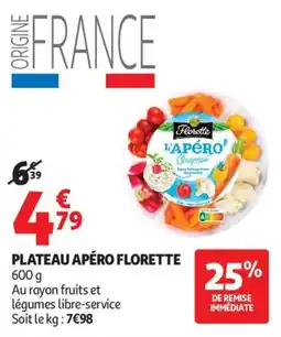 Auchan plateau apéro florette aanbieding