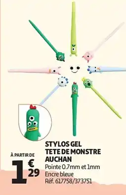 Auchan Stylos gel tete de monstre auchan aanbieding
