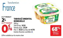 Auchan Taboulé oriental bonduelle aanbieding