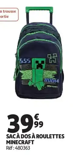 Auchan Sac à dos à roulettes minecraft aanbieding