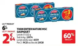 Auchan Thon entier nature saupiquet aanbieding