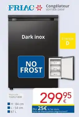 Eldi Congélateur VDV1800 DIXNF aanbieding