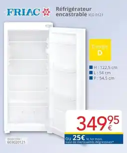 Eldi Réfrigérateur encastrable ICO 0121 aanbieding