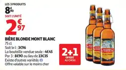 Auchan Bière blonde mont blanc aanbieding