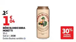 Auchan Bière blonde birra moretti aanbieding