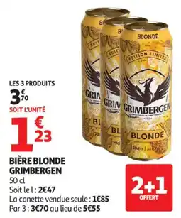 Auchan Bière blonde grimbergen aanbieding