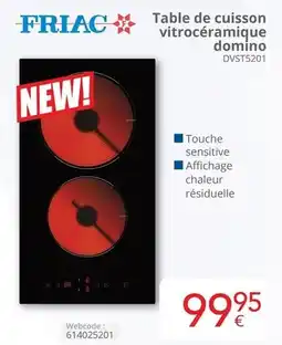 Eldi Table de cuisson vitrocéramique domino aanbieding