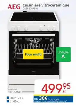 Eldi Cuisinière vitrocéramique aanbieding