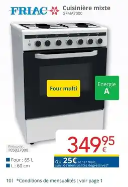 Eldi Cuisinière mixte aanbieding