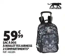 Auchan Sac à dos à roulettes airness aanbieding