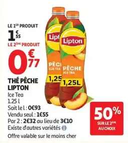 Auchan Thé pêche lipton aanbieding