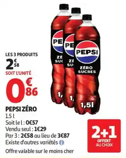 Auchan Pepsi zéro aanbieding