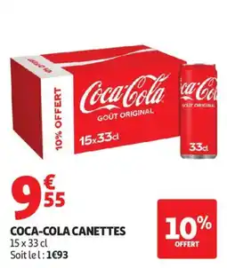 Auchan Coca-Cola canettes aanbieding