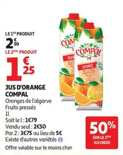 Auchan Jus d'orange compal aanbieding
