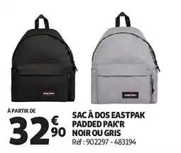 Auchan Sac à dos eastpak padded pak'r aanbieding