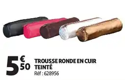 Auchan Trousse ronde en cuir teinté aanbieding