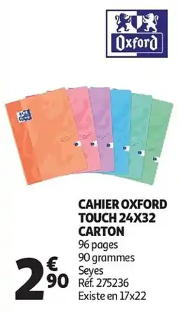 Auchan cahier oxford touch aanbieding