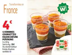 Auchan Verrines courgettes façon chèvre poivrons aanbieding