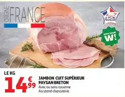 Auchan Jambon cuit supérieur paysan breton aanbieding