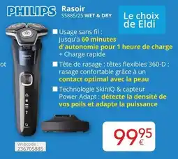 Eldi Rasoir S5885/25 WET & DRY aanbieding