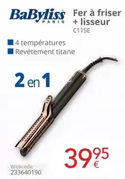 Eldi Fer à friser + lisseur C115E aanbieding