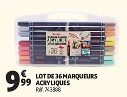 Auchan lot de 36 marqueurs acryliques aanbieding