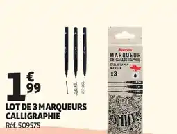 Auchan lot de 3 marqueurs calligraphie aanbieding