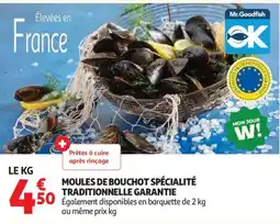 Auchan Moules de bouchot spécialité aanbieding