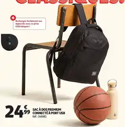 Auchan Sac à dos premium connecté à port usb aanbieding