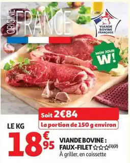 Auchan Viande bovine : faux-filet aanbieding