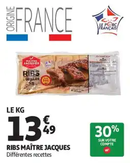 Auchan Ribs maître jacques aanbieding