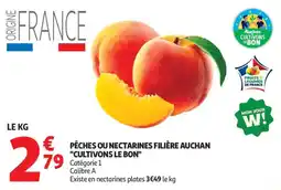 Auchan Pêches ou nectarines filière Auchan aanbieding