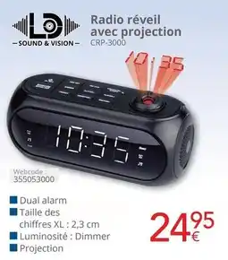 Eldi Radio réveil avec projection aanbieding